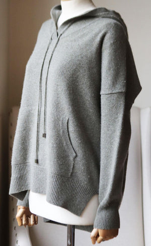 LUCY NAGLE WOOL AND CASHMERE BLEND HOODIE XSMALL/SMALL