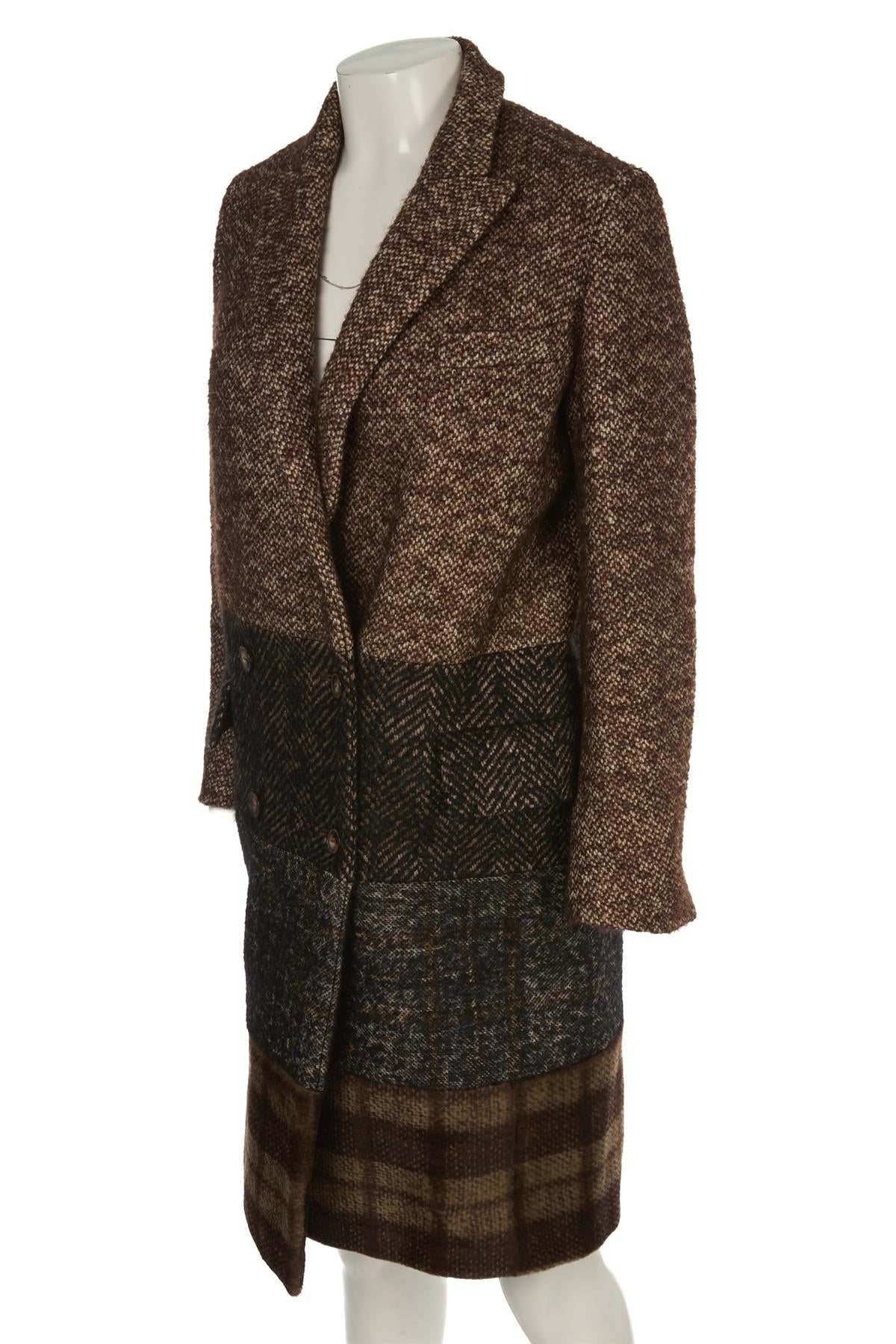 MAX MARA BROWN WOOL COAT IT 42 UK 10