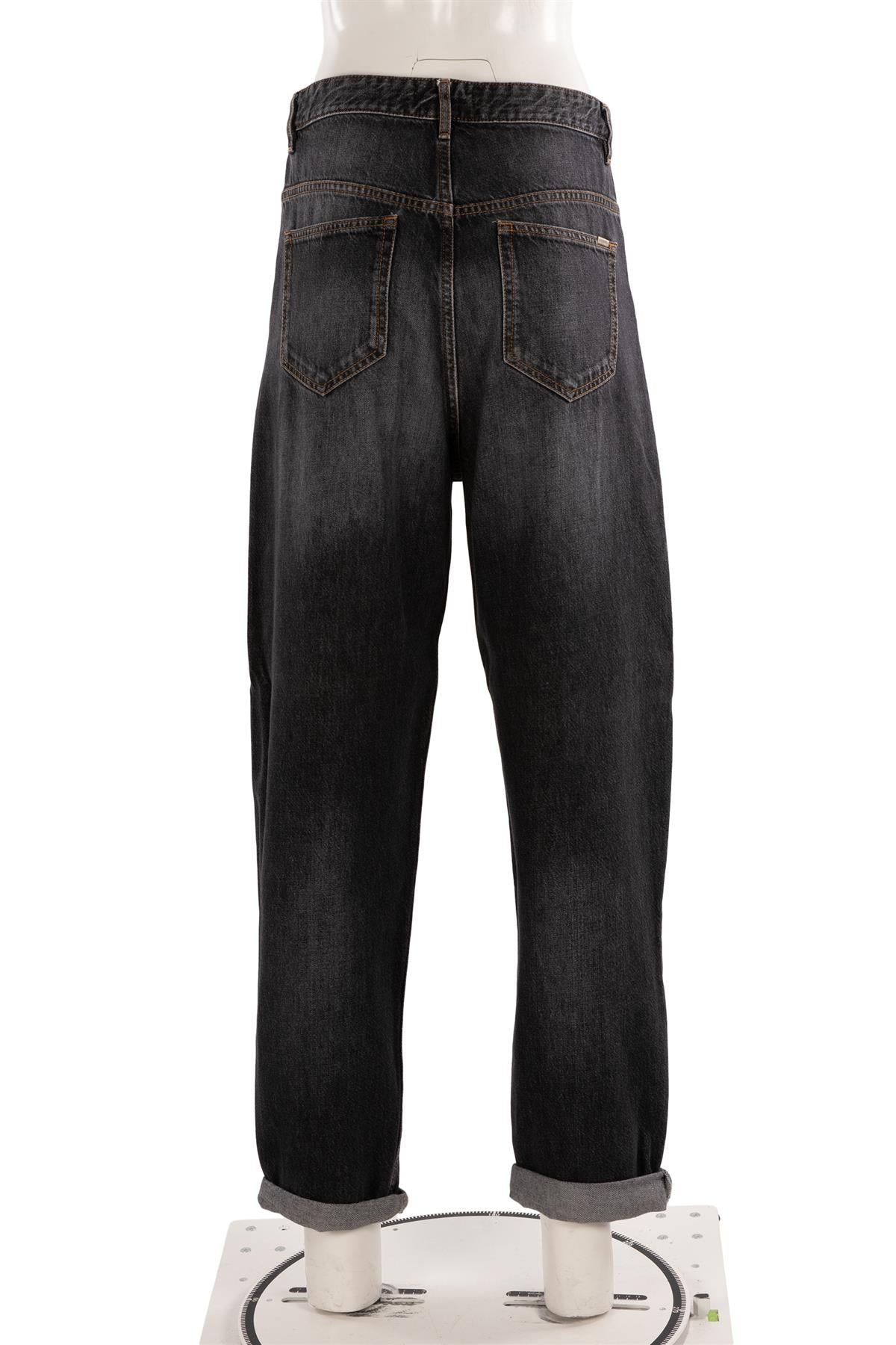 ISABEL MARANT ETOILÉ BLACK HIGH RISE TAPERED JEANS FR 40 UK 12