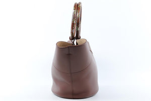 THE ROW BROWN MARKET LEATHER TOTE BAG