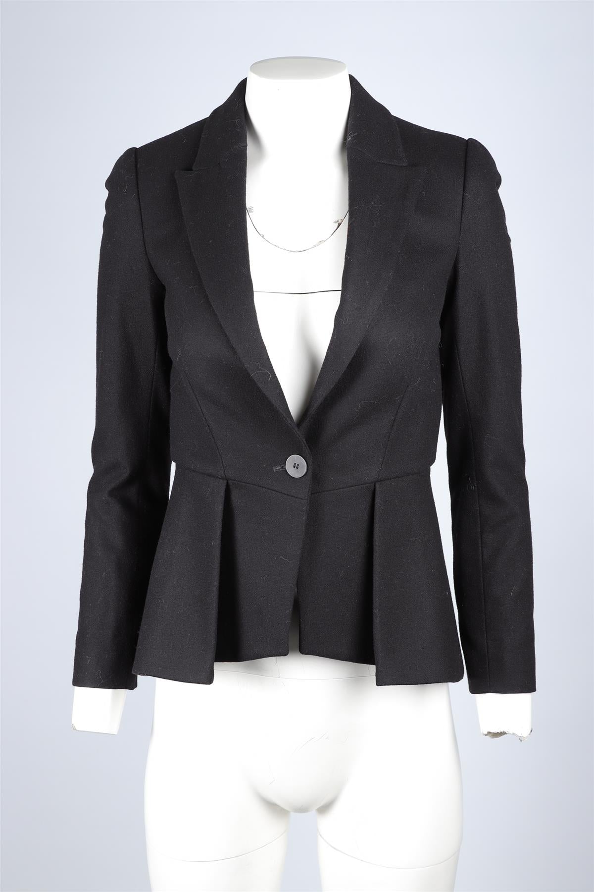 CEFINN BLACK WOOL BLAZER UK 6