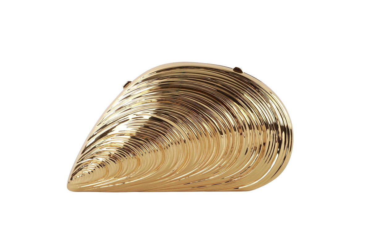 GOLD BRIDGET METAL CLUTCH