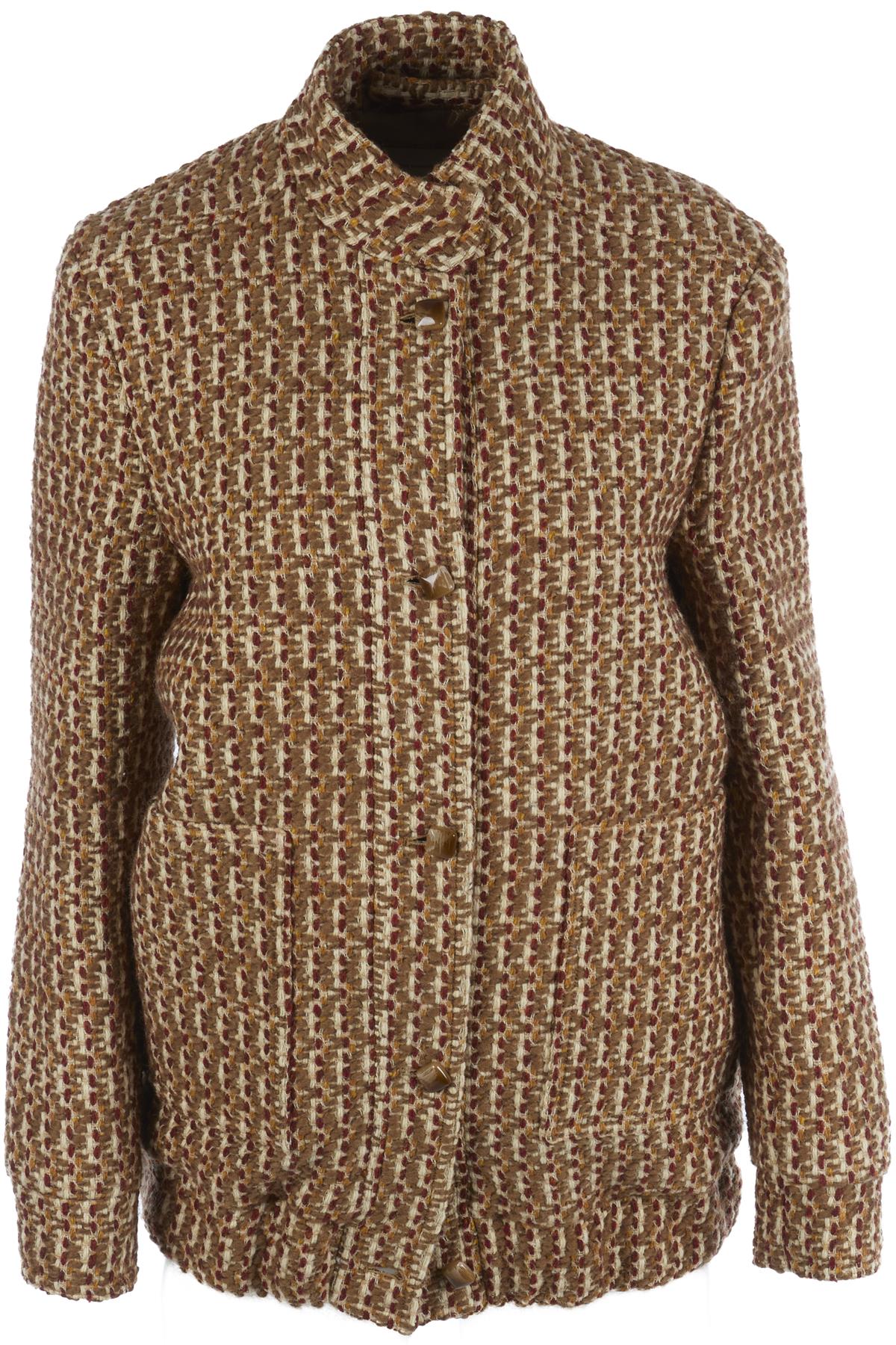 GIULIVA HERITAGE BROWN WOOL JACKET IT 40 UK 8