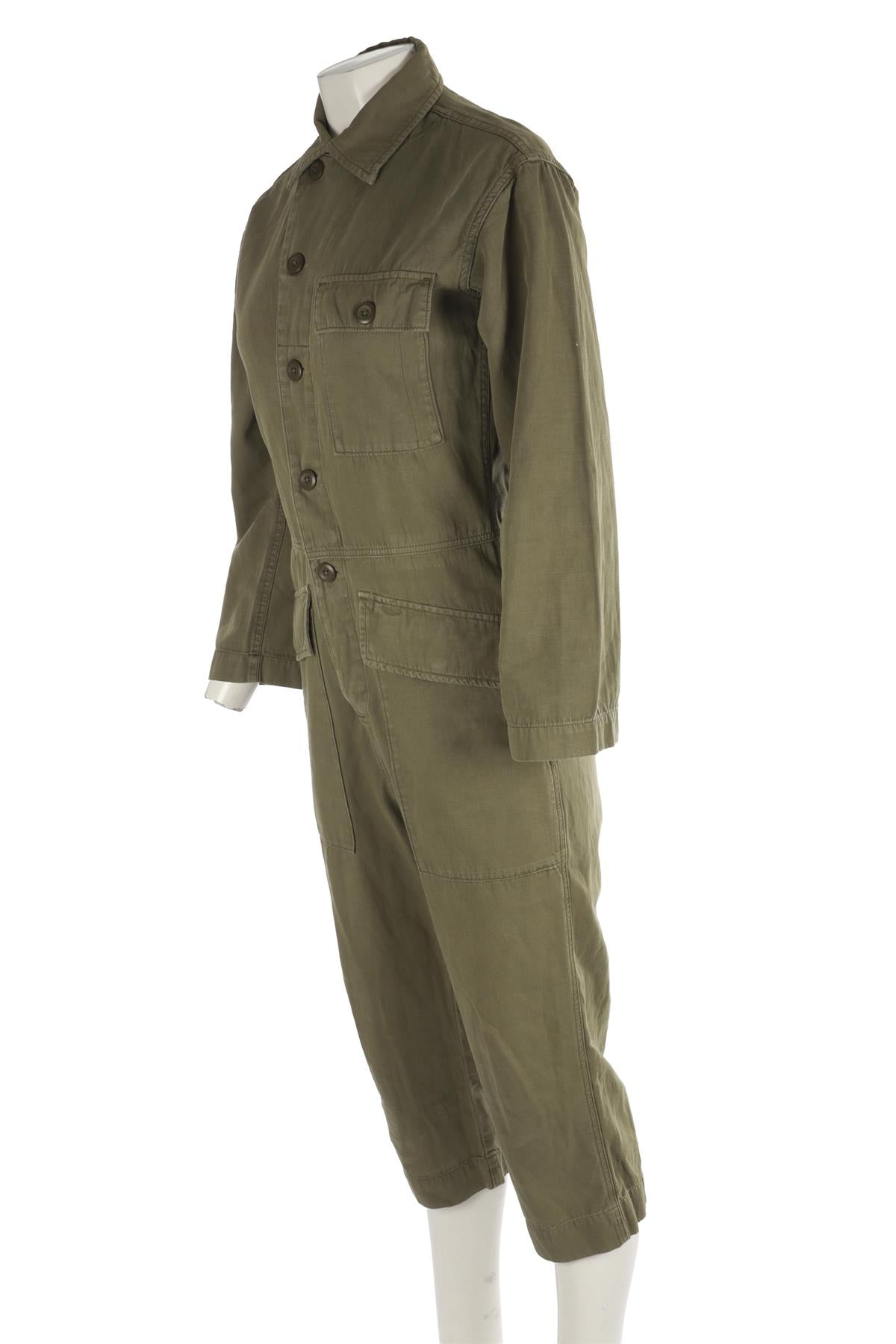CURRENT/ELLIOTT GREEN COTTON JUMPSUIT UK 6