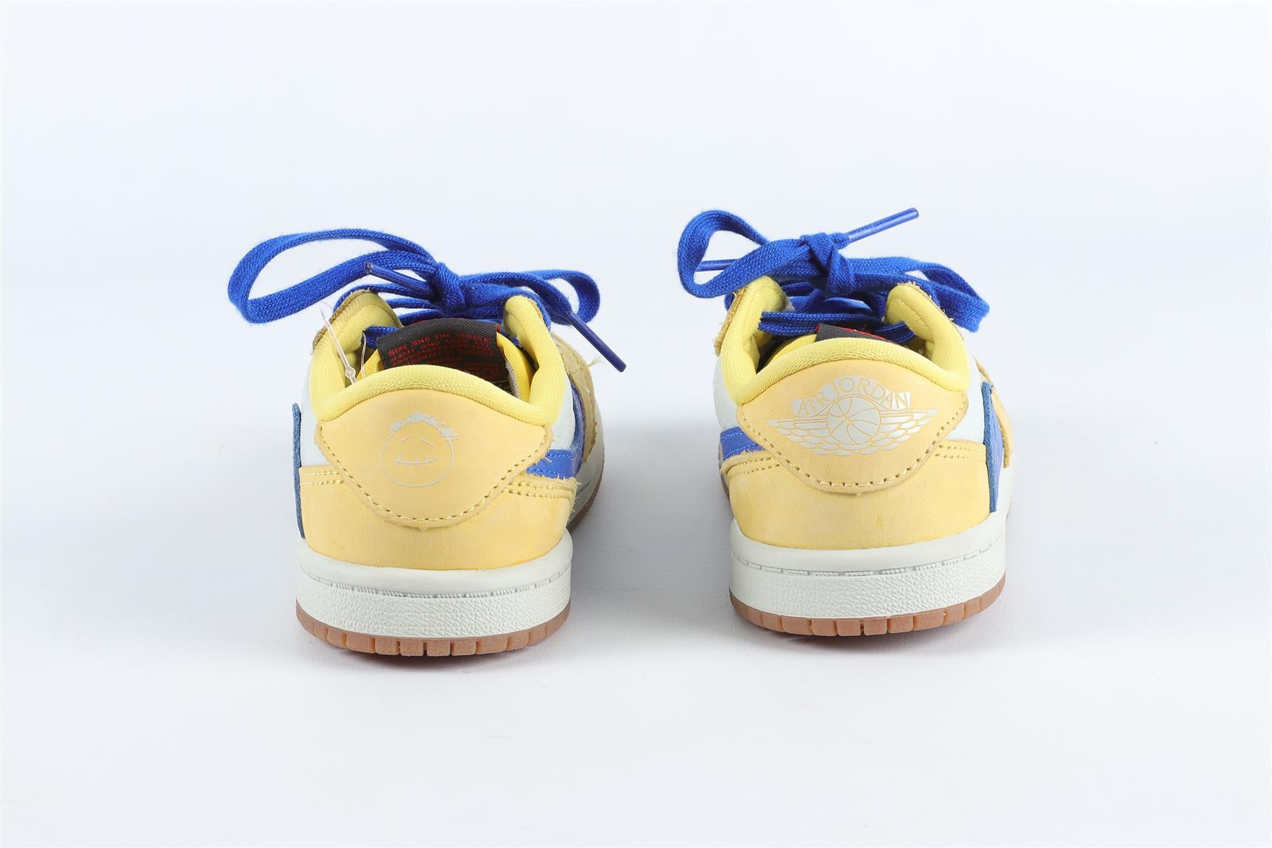 NIKE + TRAVIS SCOTT YELLOW KIDS AIR JORDAN 1 CANARY SNEAKERS EU 27 UK 9.5 US 10