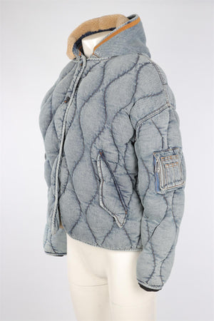 PERFECT MOMENT BLUE PADDED DENIM JACKET ONE SIZE