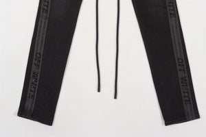 OFF-WHITE BLACK MID RISE SKINNY JEANS W25 UK 6-8