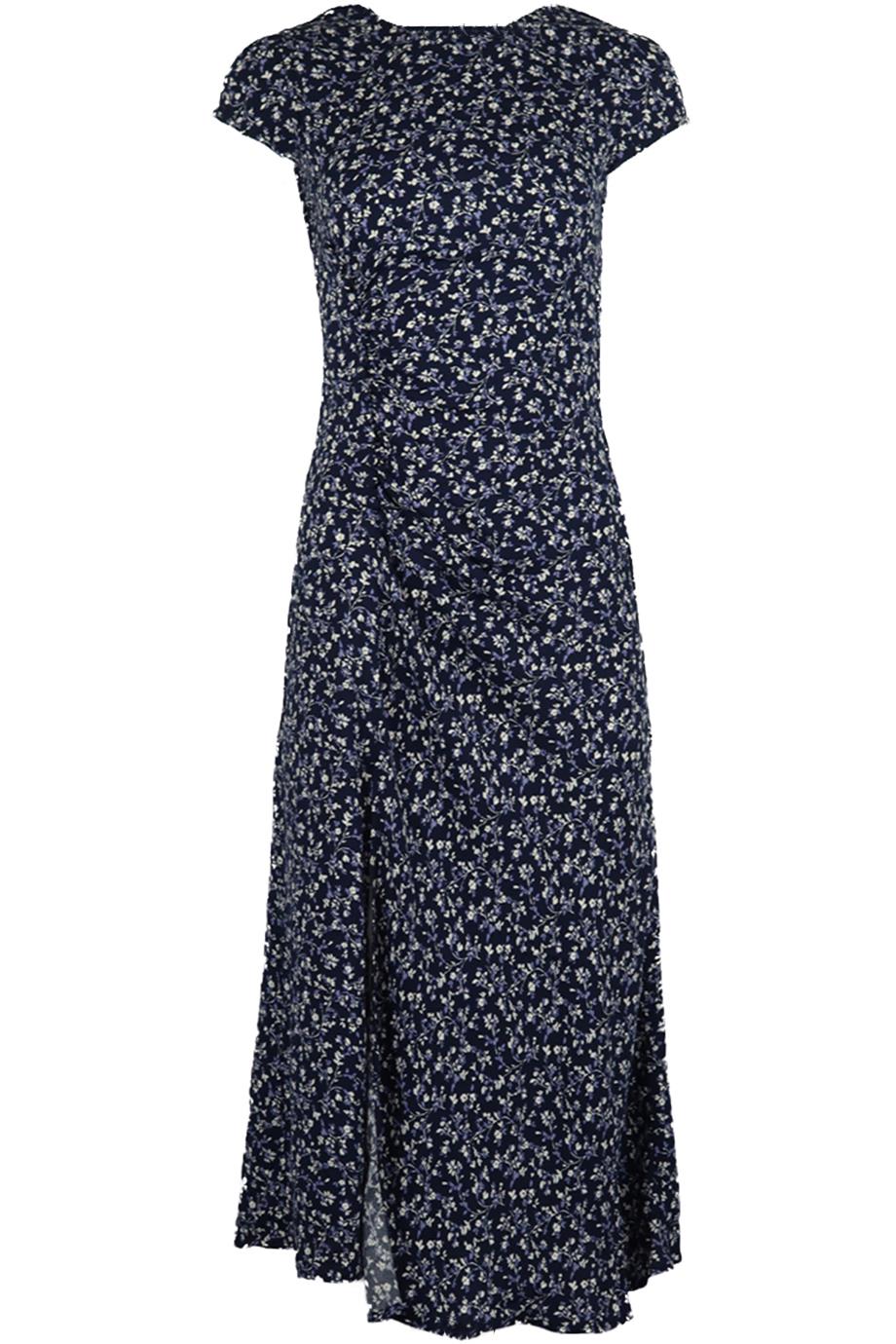 REFORMATION FLORAL PRINT CREPE MIDI DRESS US 4 UK 8