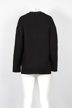 FENDI BLACK FF KNIT CARDIGAN IT 40 UK 8