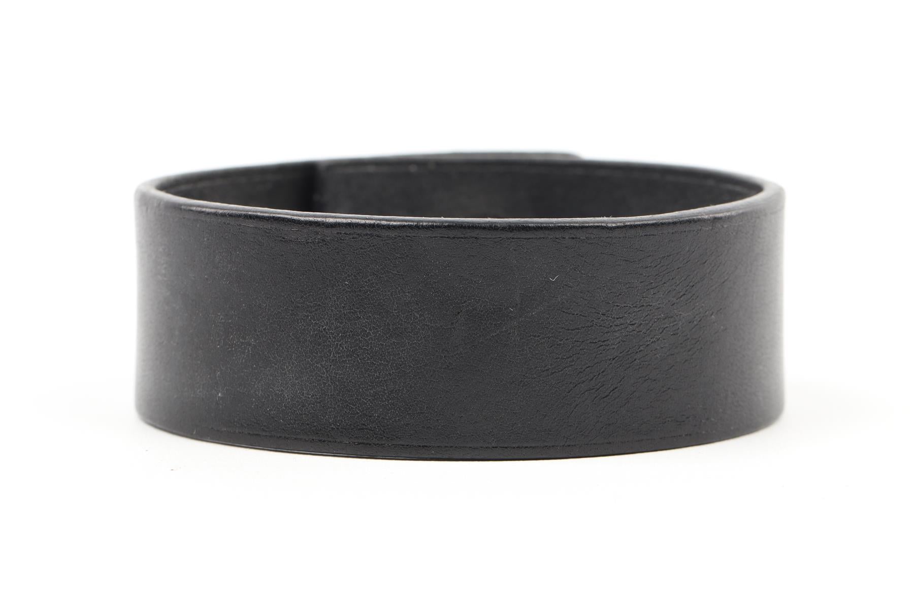 HERMÈS BLACK 2014 HIP HOP LEATHER BRACELET