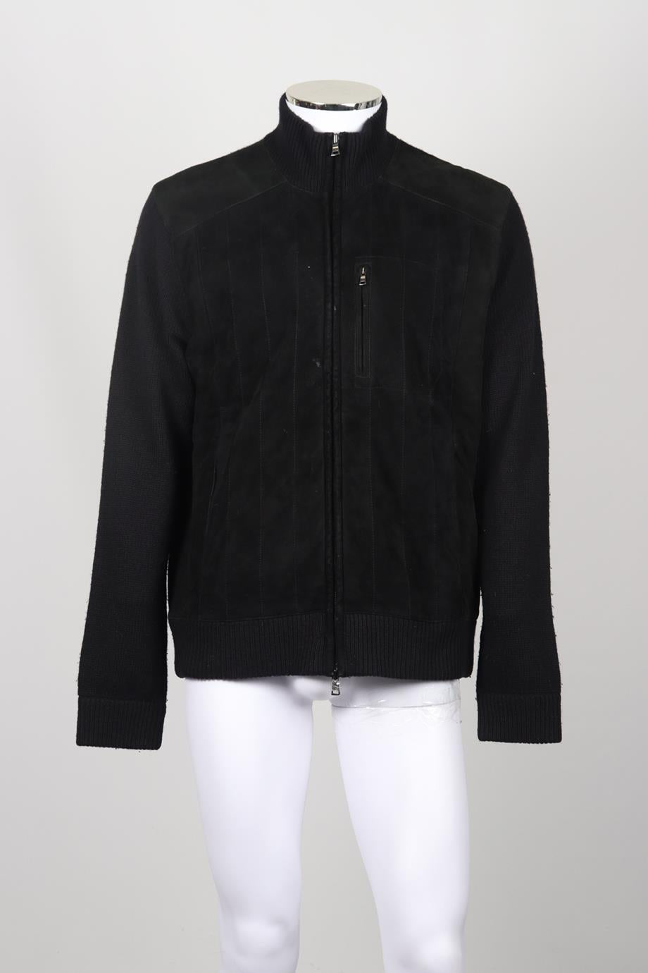 RALPH LAUREN MEN'S SUEDE AND CASHMERE BLEND JACKET LARGE