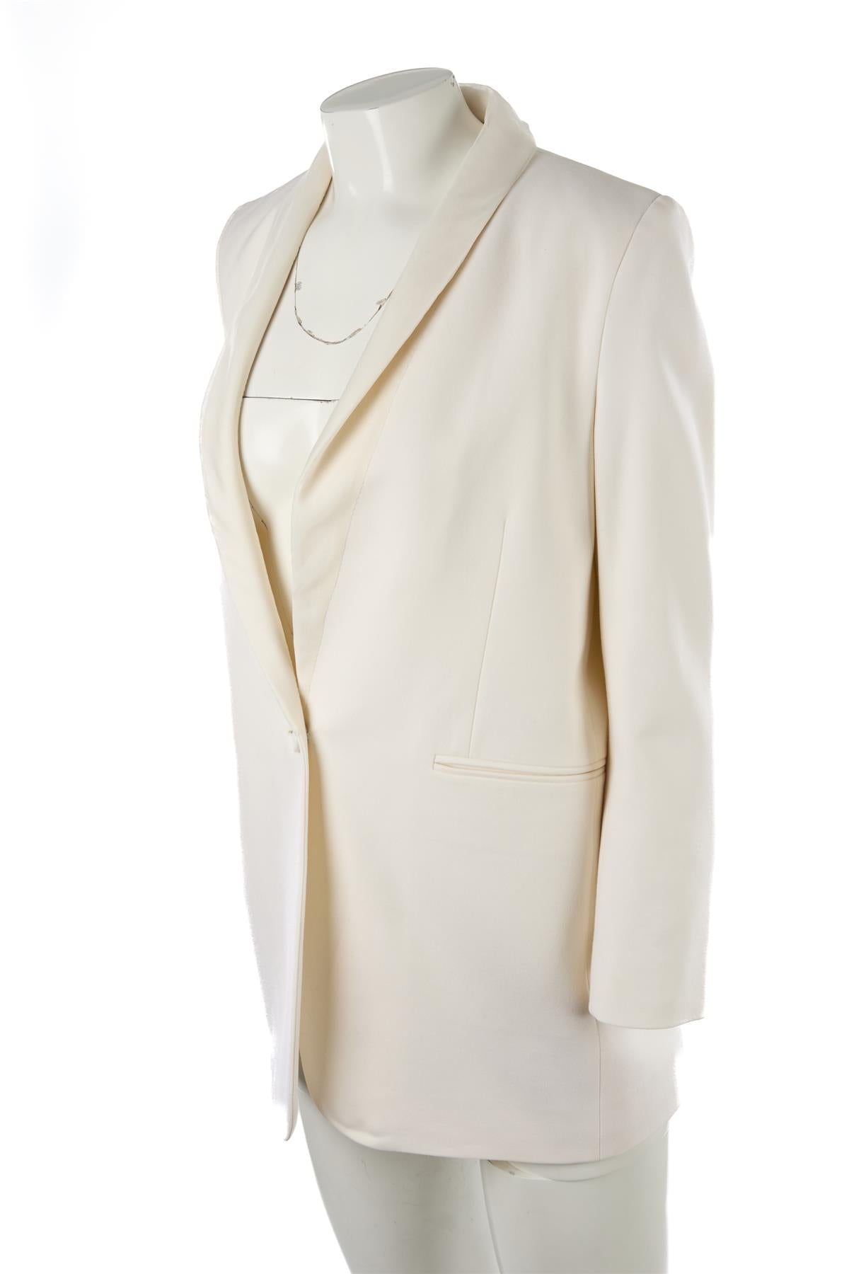 THE ROW CREAM WOOL BLAZER US 4 UK 8