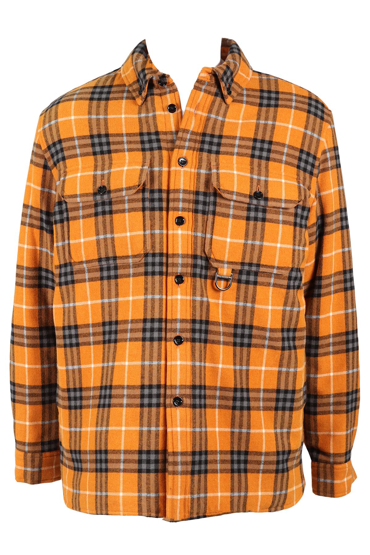 BURBERRY ORANGE MEN'S WOOL AND COTTON BLEND JACKET IT 50
