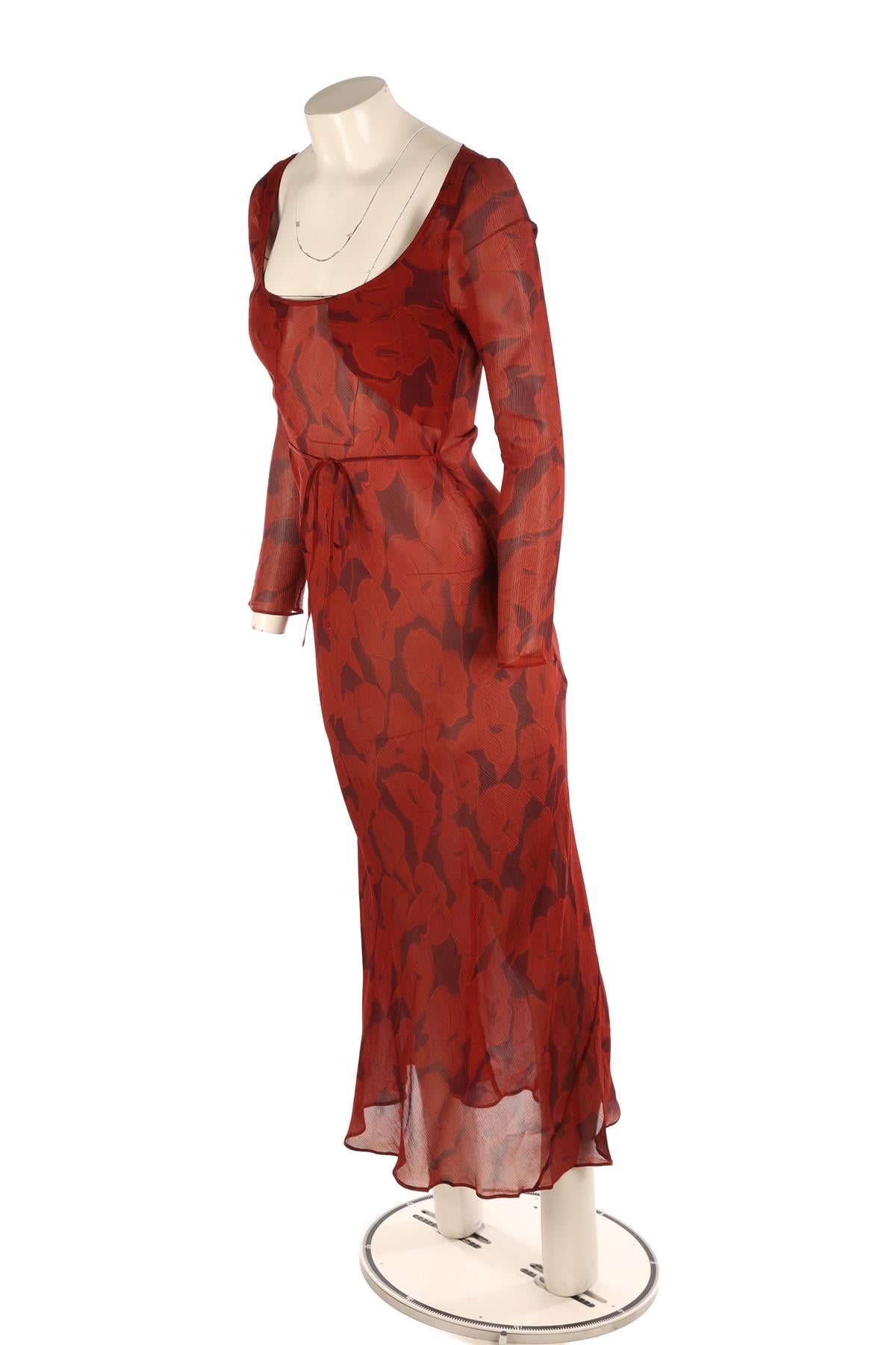 REALISATION PAR RED SILK MAXI DRESS SMALL