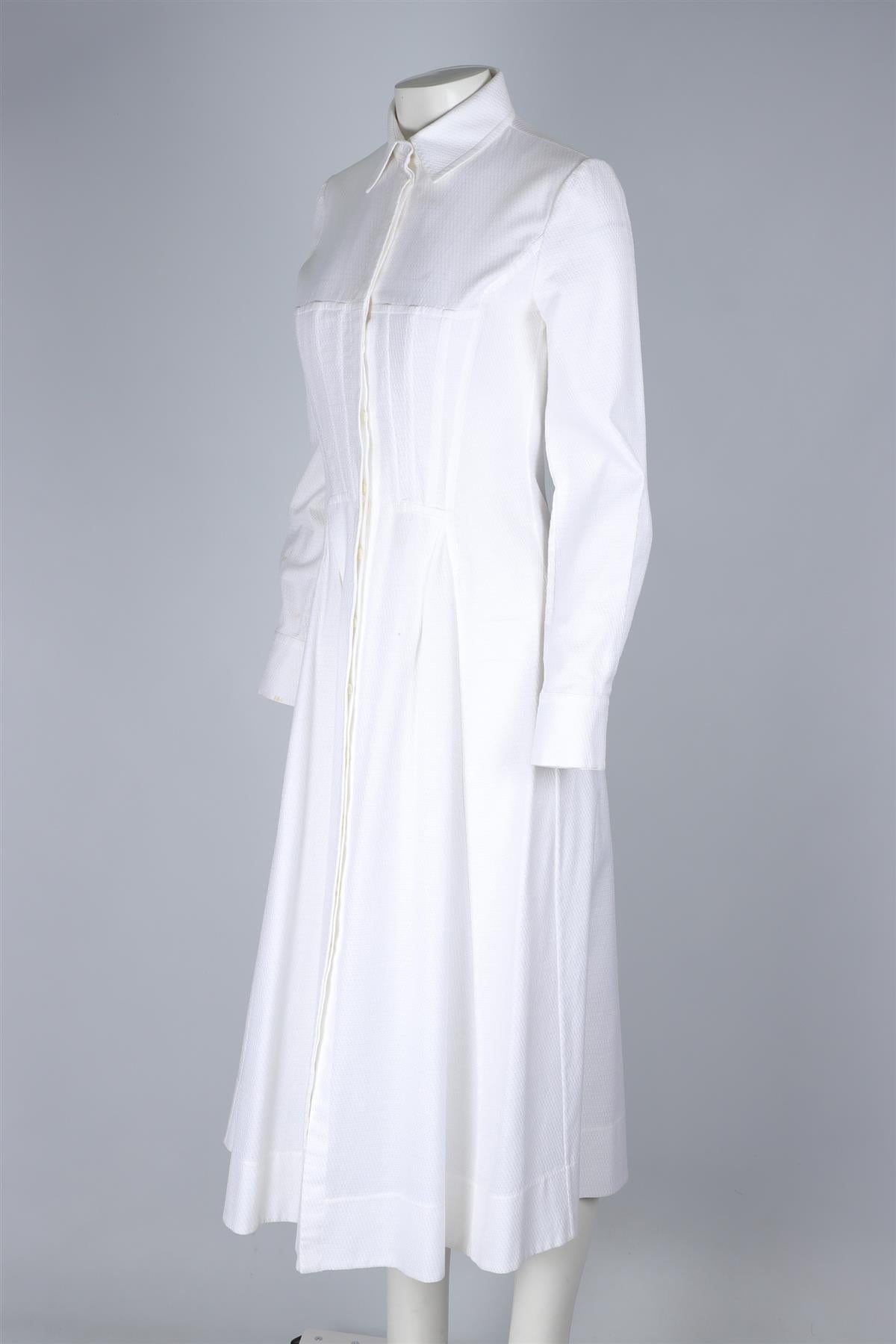 GABRIELA HEARST WHITE COTTON MAXI DRESS IT 42 UK 10
