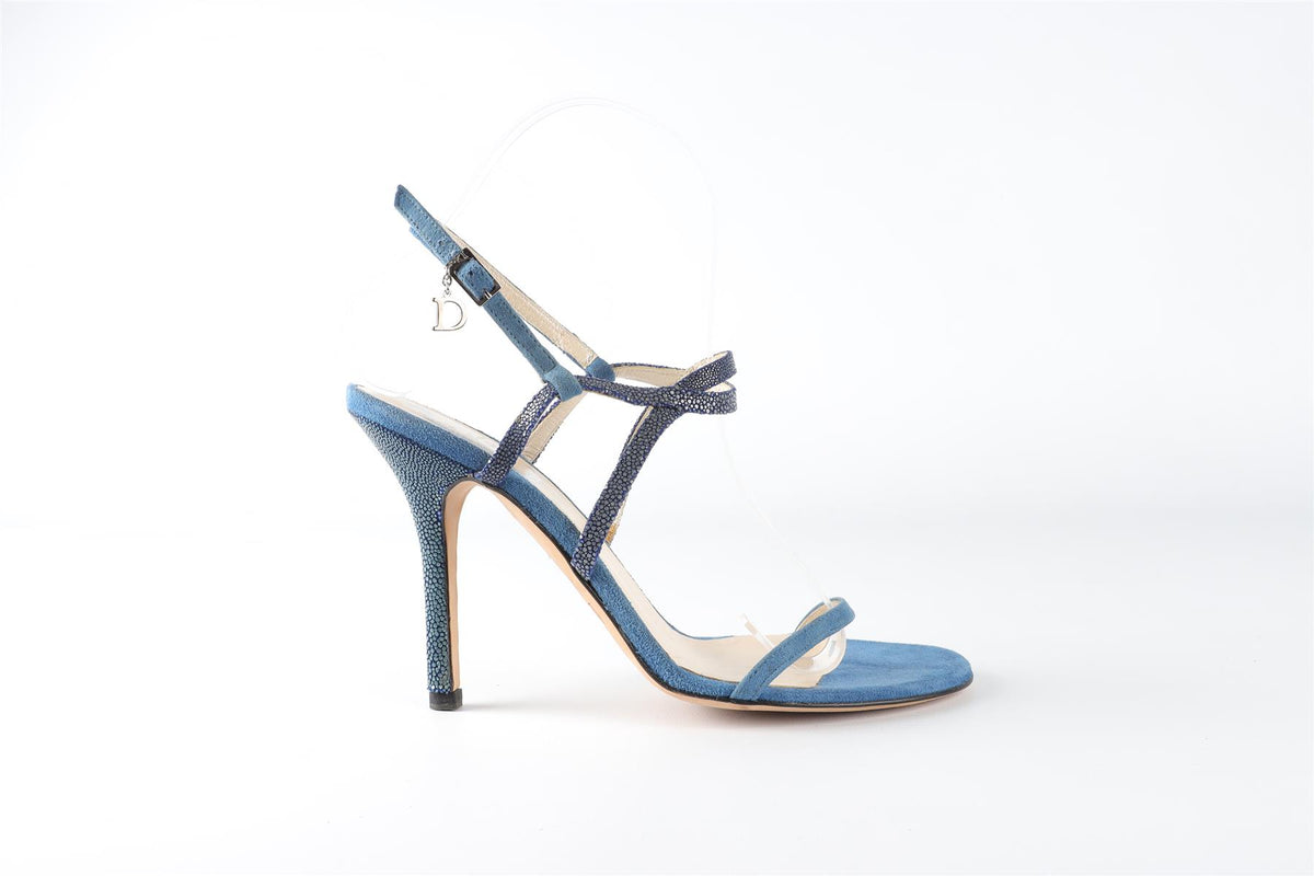 CHRISTIAN DIOR BLUE SUEDE SANDALS EU 36 UK 3 US 6