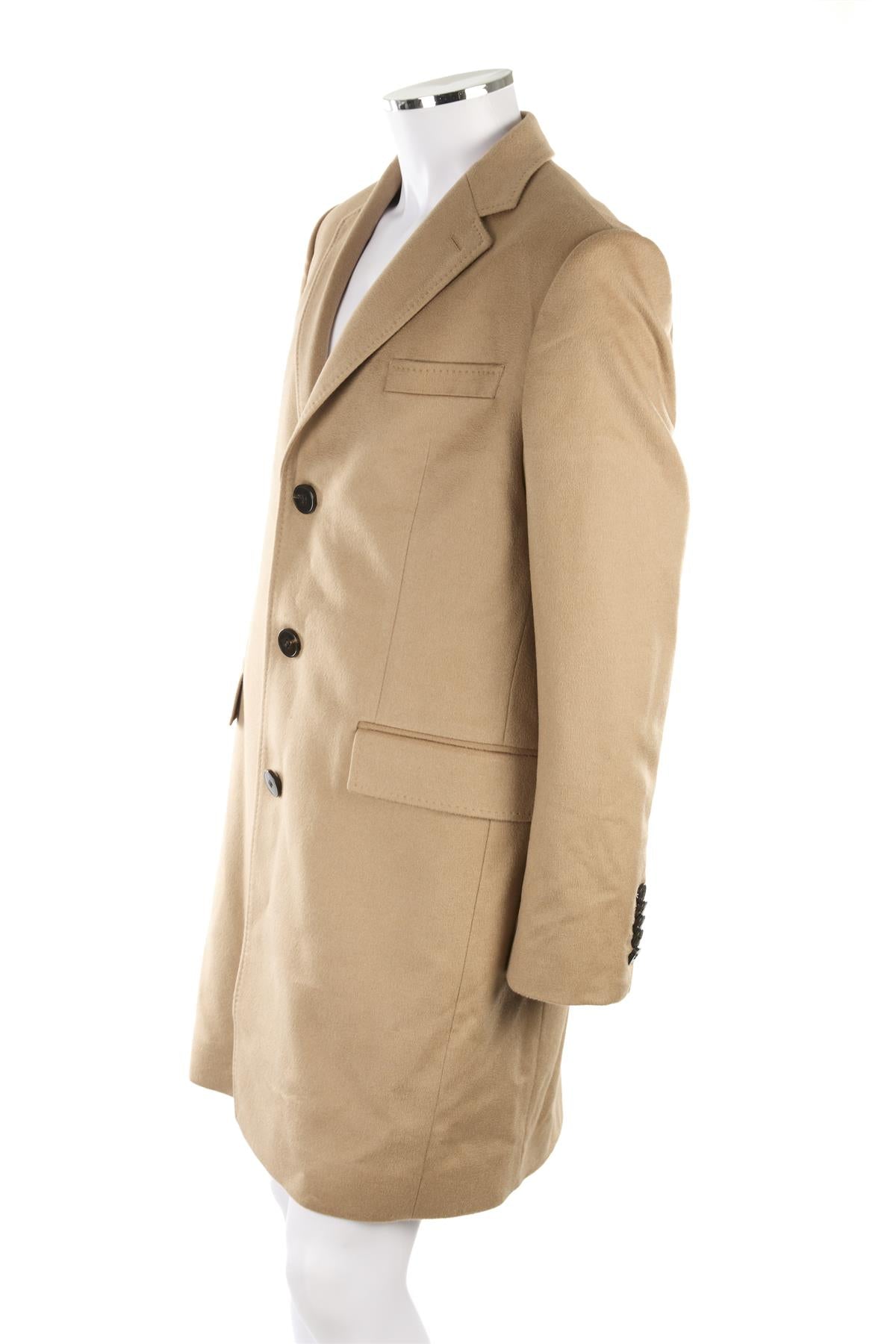BOSS BEIGE MEN'S WOOL COAT UK/US 40 FR 50 IT 50