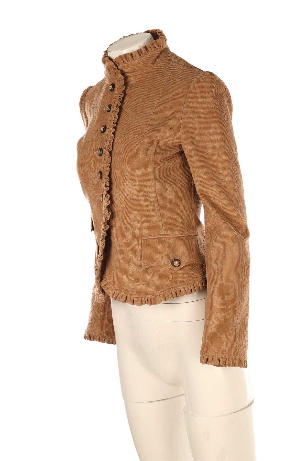 DOLCE & GABBANA BROWN CORDUROY JACKET IT 40 UK 8