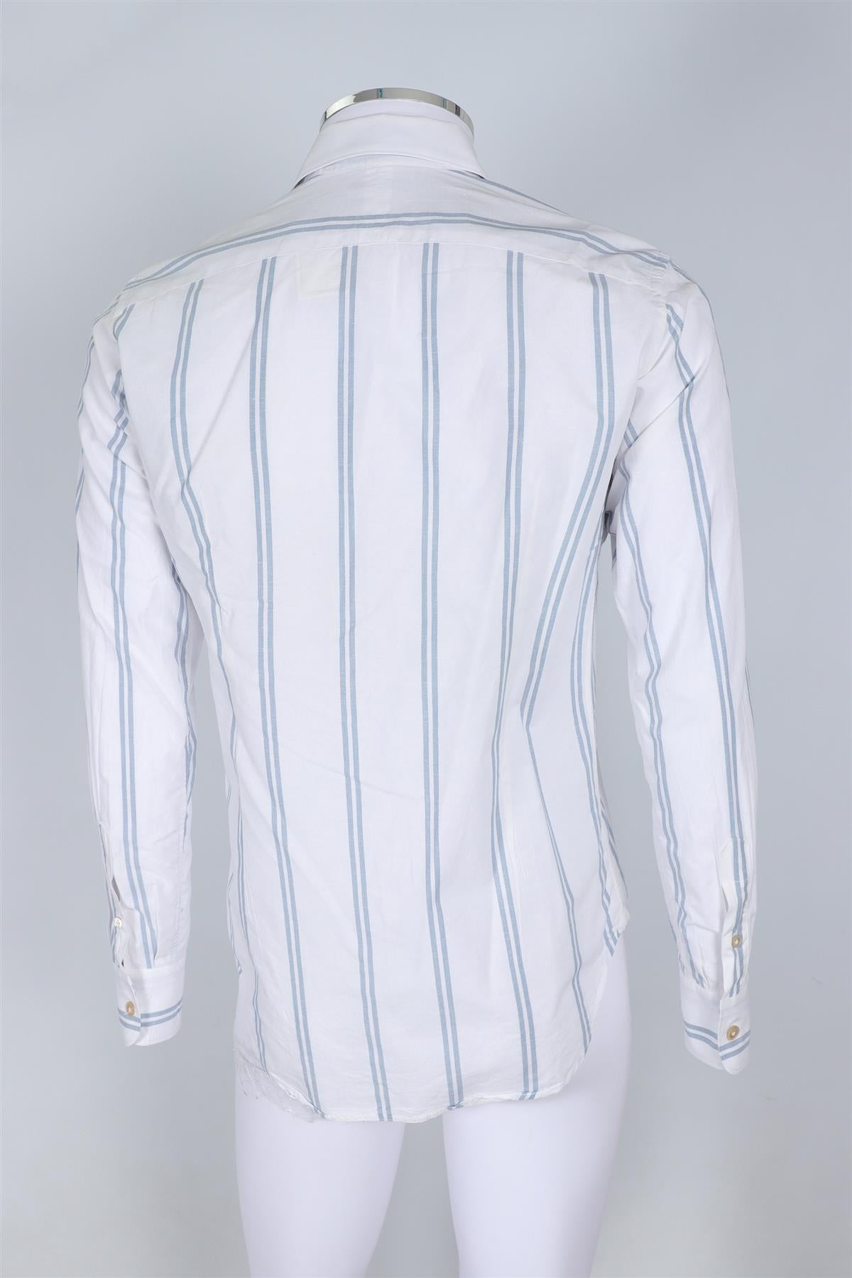 ELEVENTY WHITE MEN'S COTTON SHIRT SMALL