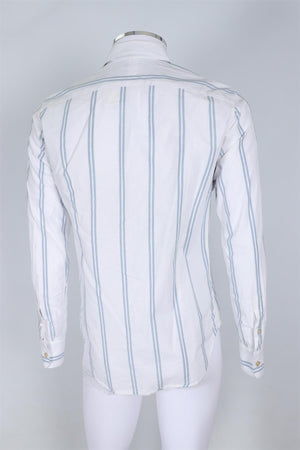ELEVENTY WHITE MEN'S COTTON SHIRT SMALL