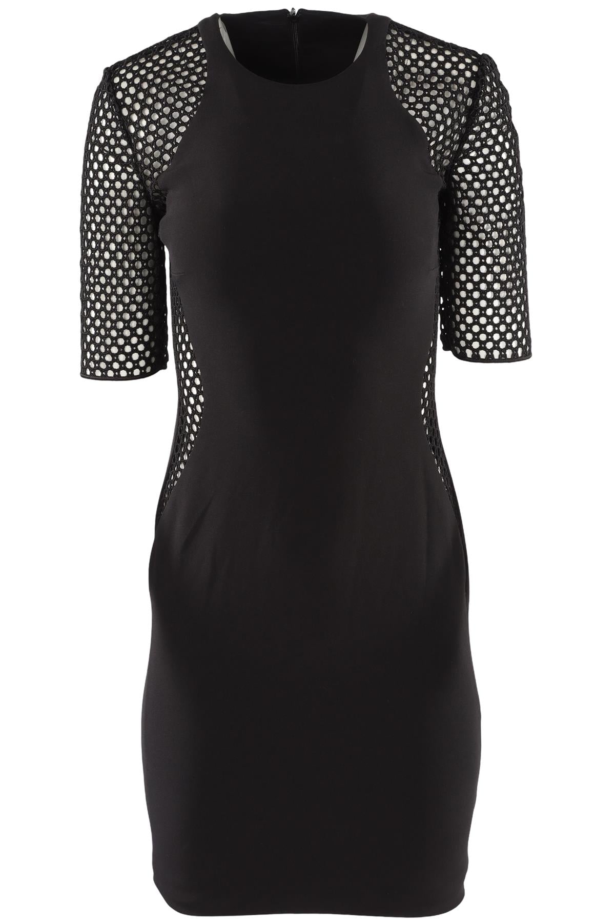 STELLA MCCARTNEY BLACK CREPE MINI DRESS IT 38 UK 6
