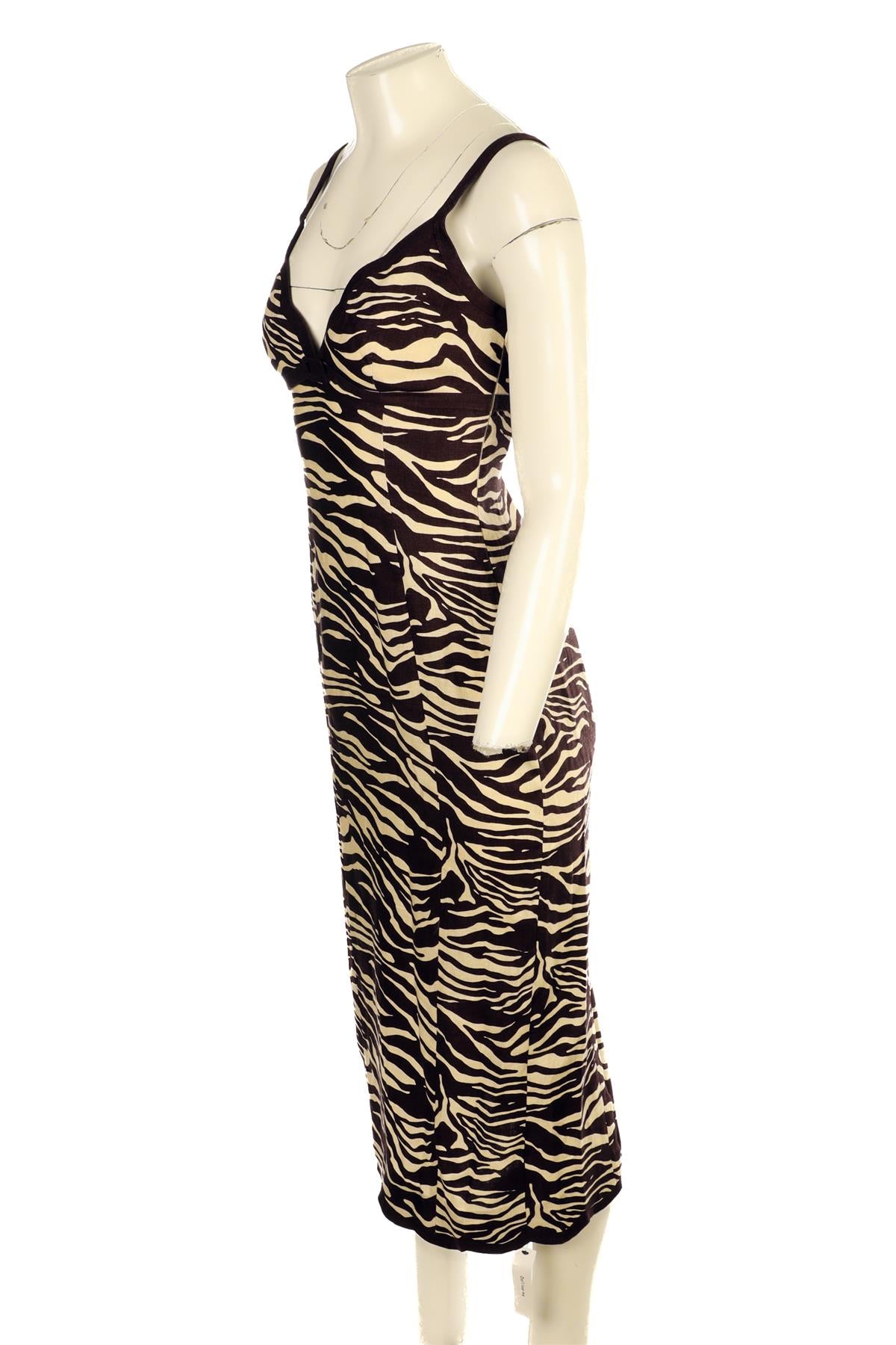 REFORMATION BROWN LINEN MAXI DRESS US 2 UK 6