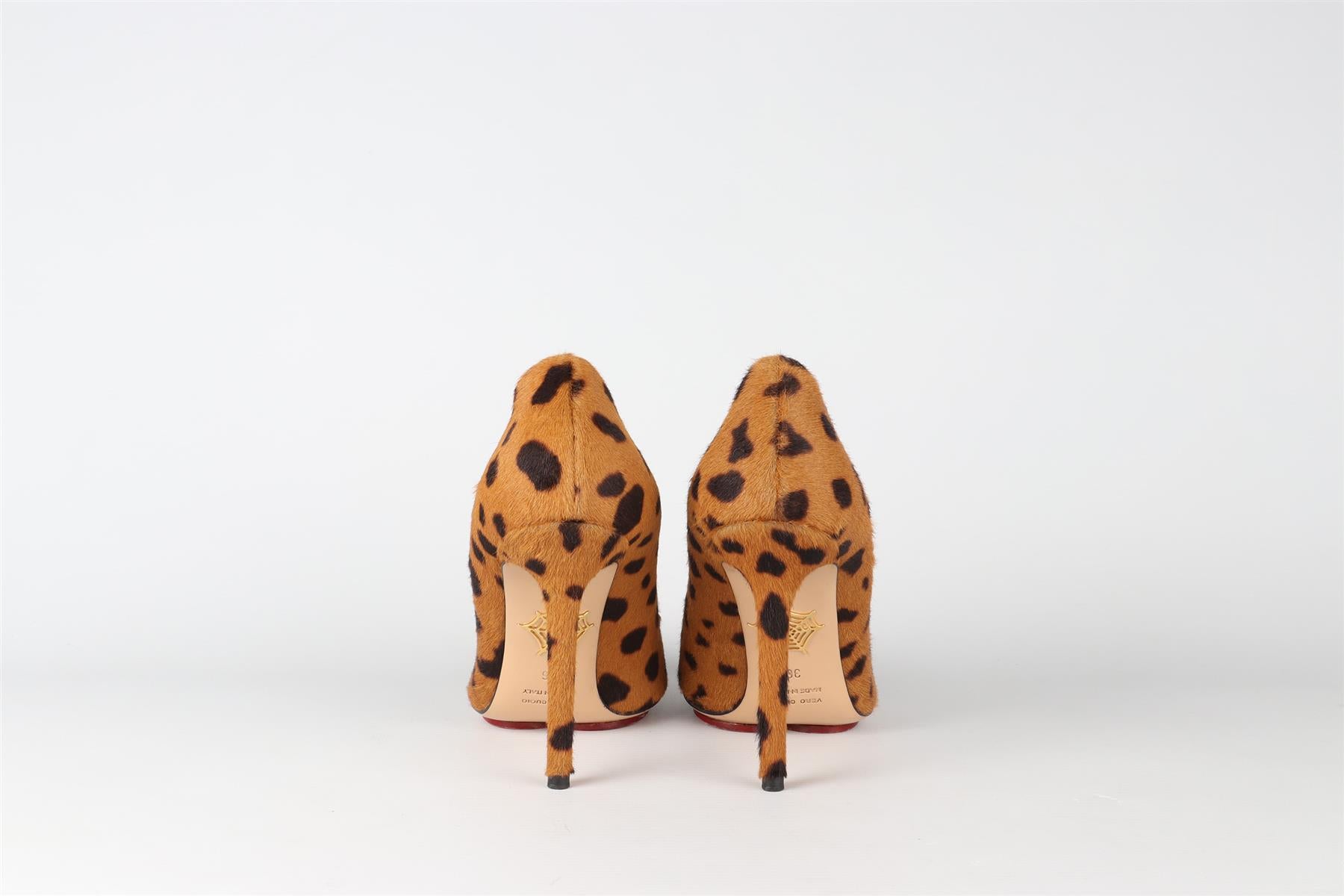 CHARLOTTE OLYMPIA BROWN CALF HAIR PUMPS EU 36 UK 3 US 6