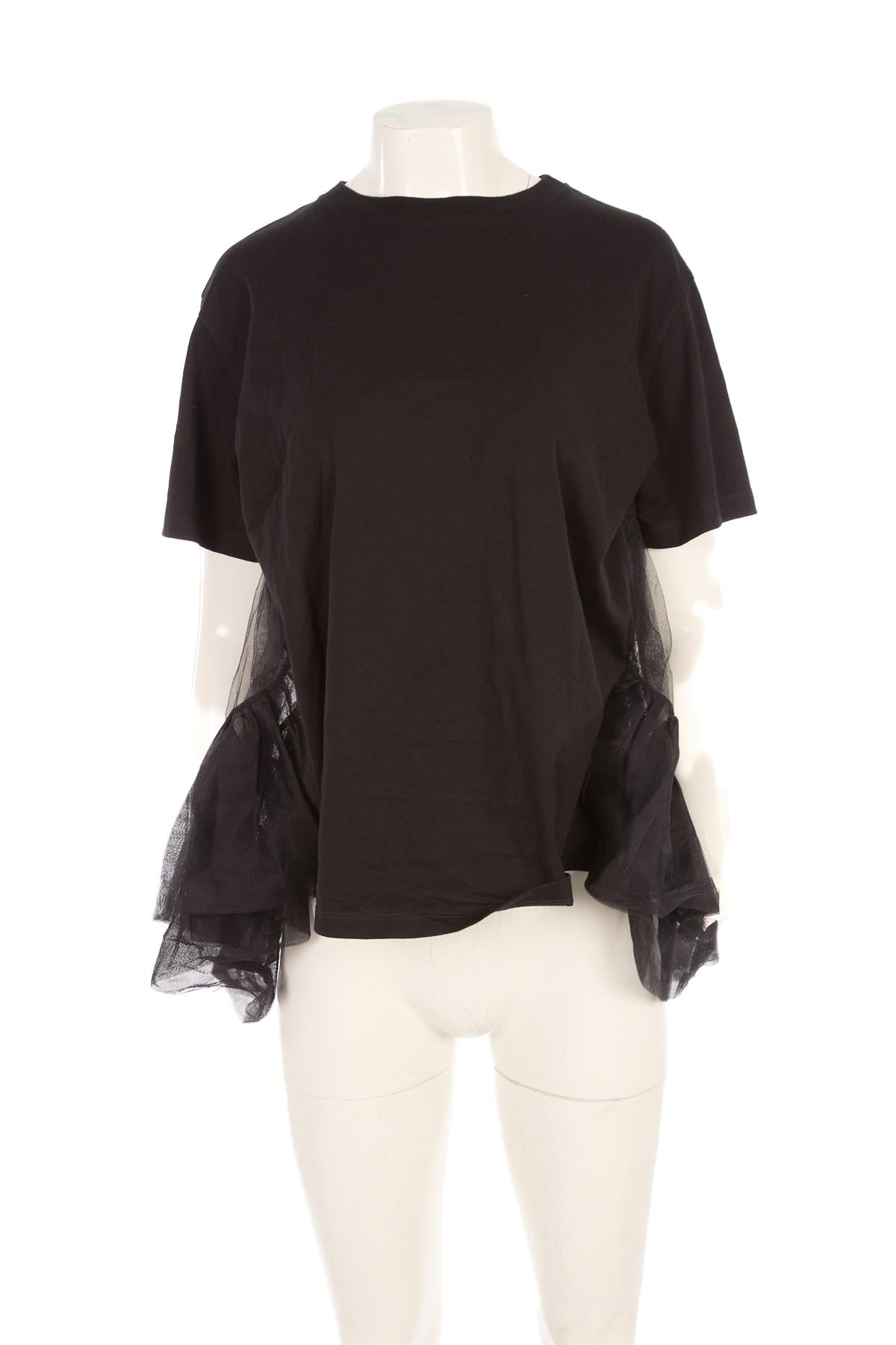 ALEXANDER MCQUEEN BLACK COTTON T-SHIRT MEDIUM