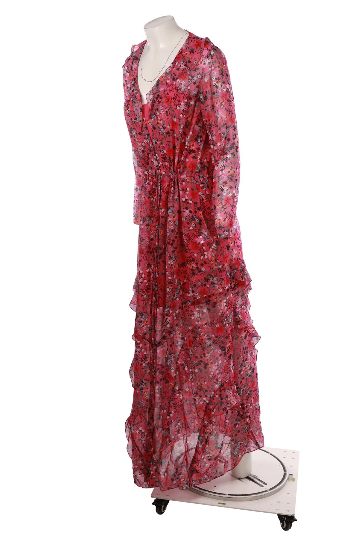 PINK SILK MAXI DRESS