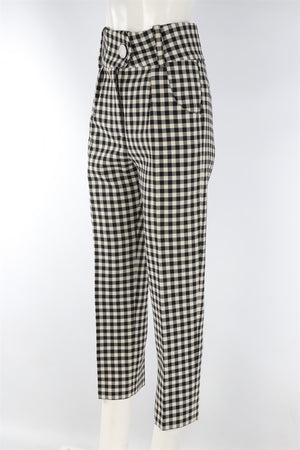 PETAR PETROV BLACK WOOL STRAIGHT LEG PANTS FR 36 UK 8