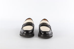 CHRISTIAN DIOR BLACK LEATHER LOAFERS EU 37 UK 4 US 6.5