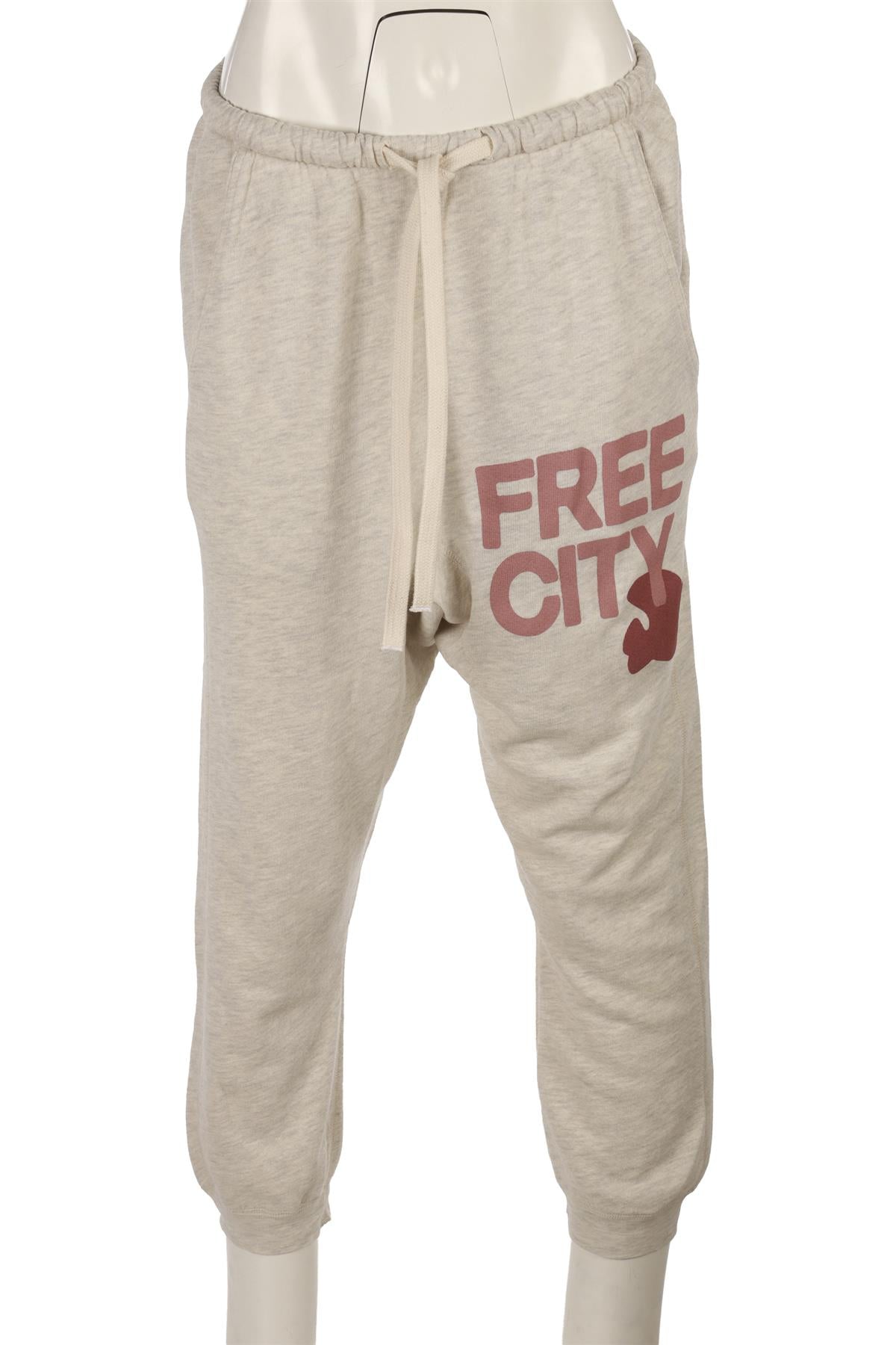 FREE CITY GREY COTTON TRACK PANTS XSMALL
