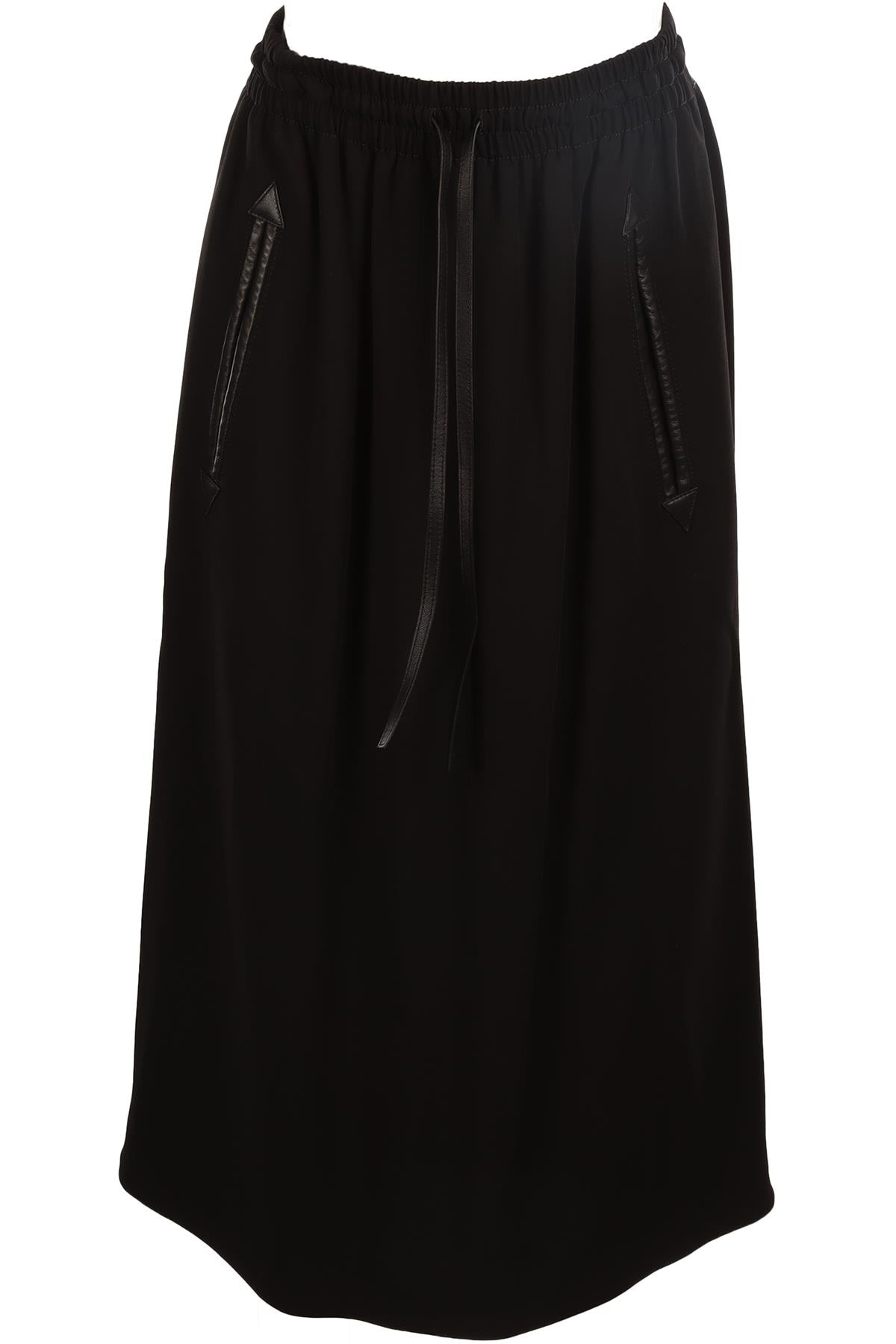 GUCCI BLACK CREPE MIDI SKIRT IT 40 UK 8