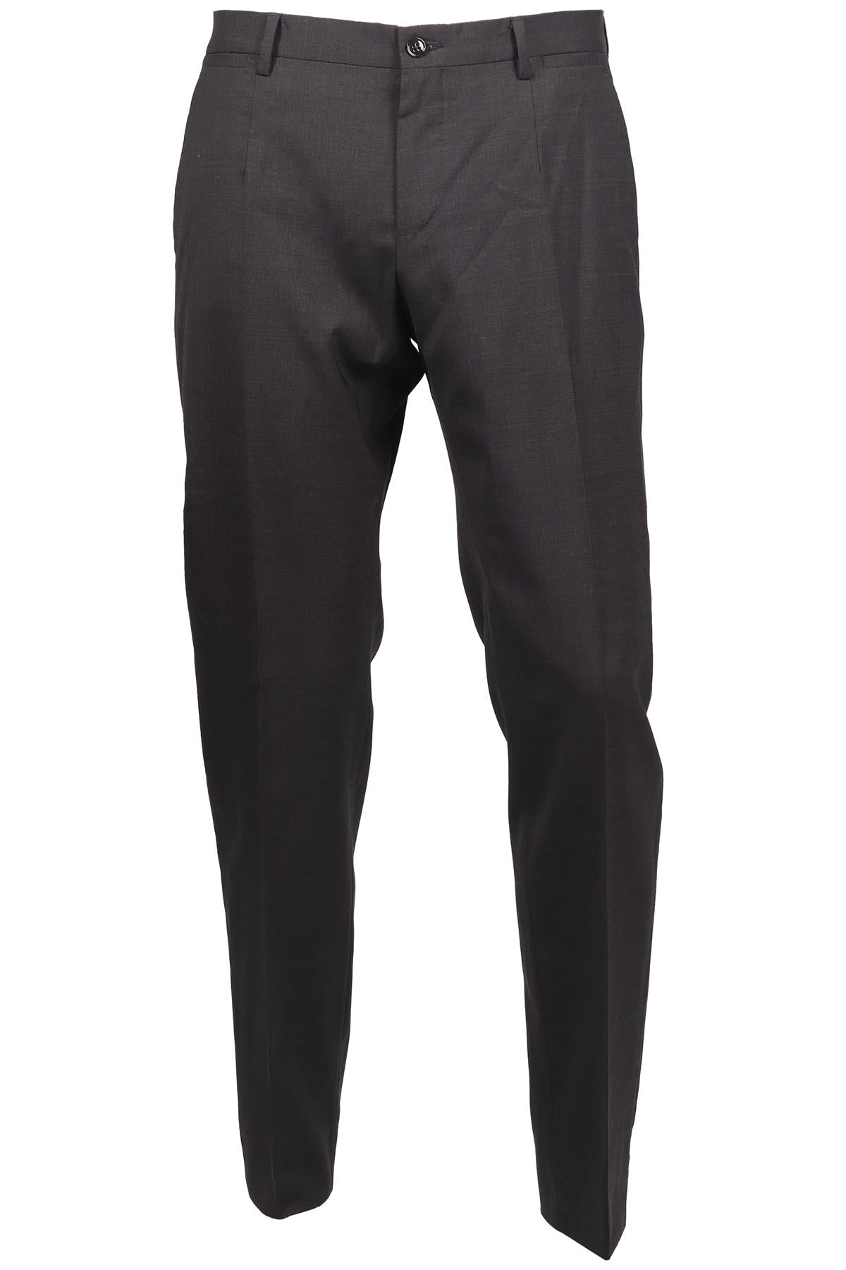 DOLCE & GABBANA GREY MEN'S WOOL BLEND STRAIGHT LEG PANTS IT 48 UK 32