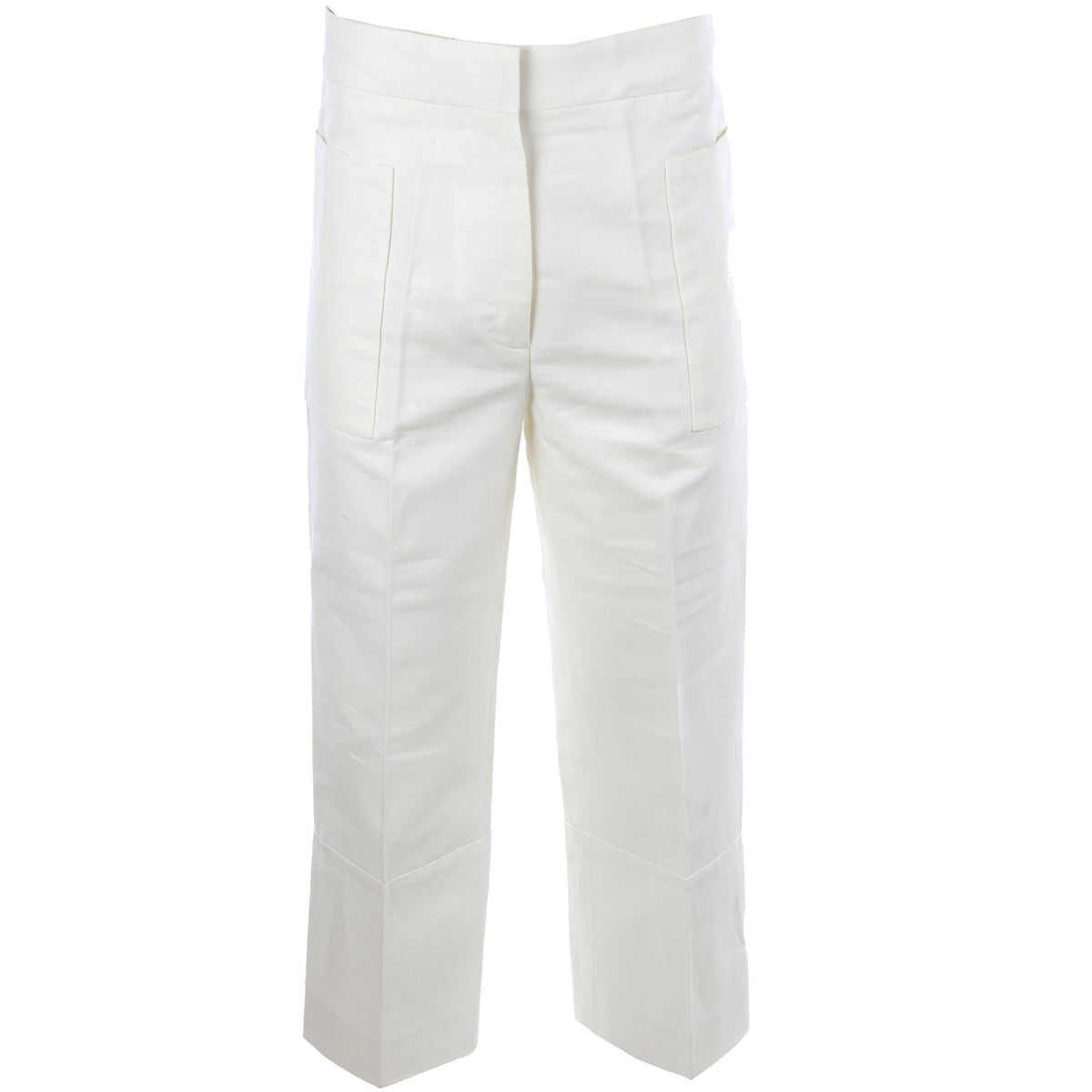 MARNI WHITE COTTON STRAIGHT LEG PANTS IT 38 UK 6