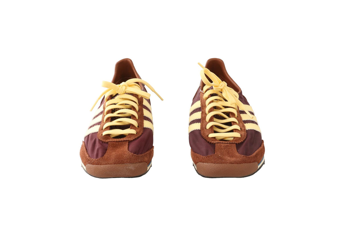 ADIDAS BURGUNDY SL 72 MAROON ALMOST YELLOW SNEAKERS EU 39 UK 6 US 9