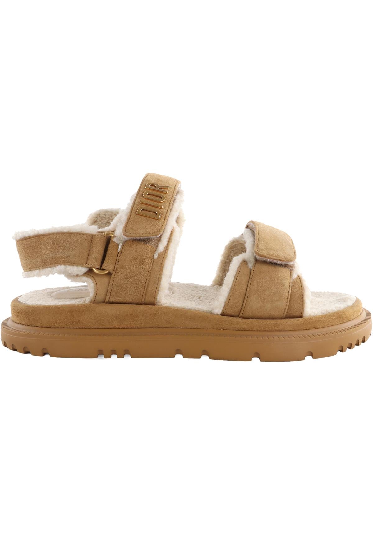 CHRISTIAN DIOR TAN DIORACT SUEDE SANDALS EU 39 UK 6 US 9