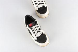 NIKE + TRAVIS SCOTT BLACK KIDS AIR JORDAN LOW OLIVE SNEAKERS EU 27 UK 9.5 US 10C