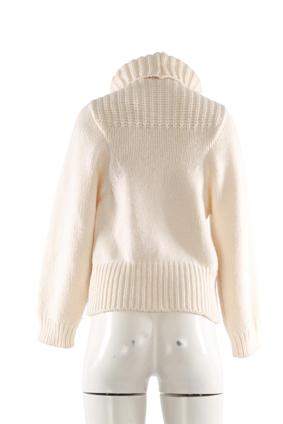 STELLA MCCARTNEY CREAM KNIT SWEATER SMALL