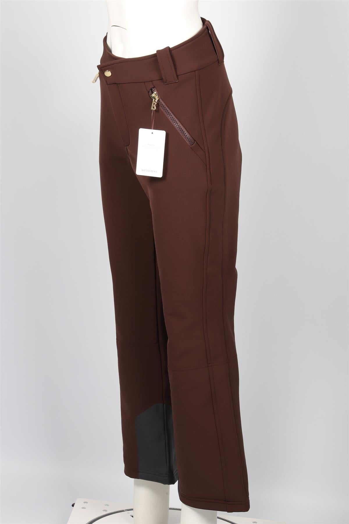 BOGNER BROWN JERSEY FLARED SKI PANTS FR 44 UK 16