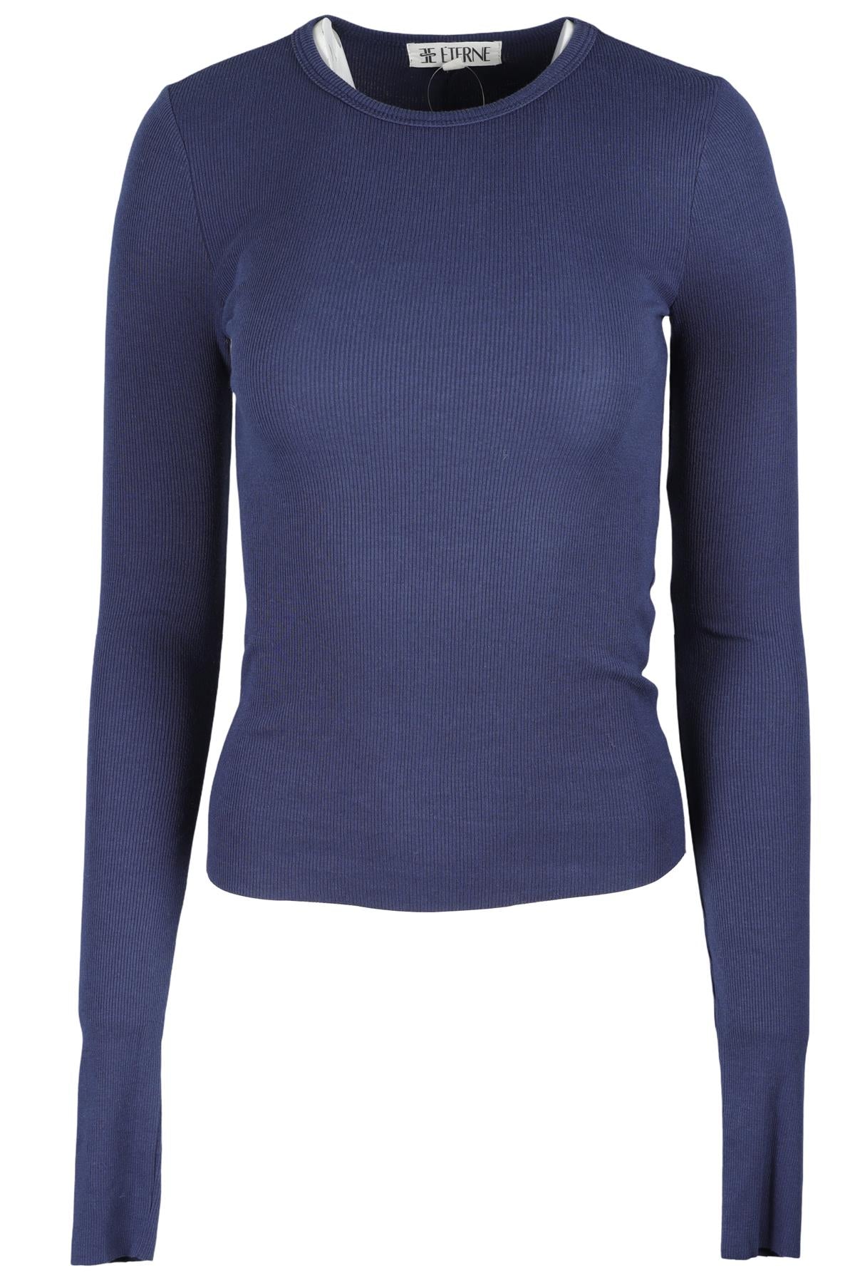ETERNE NAVY COTTON TOP XSMALL