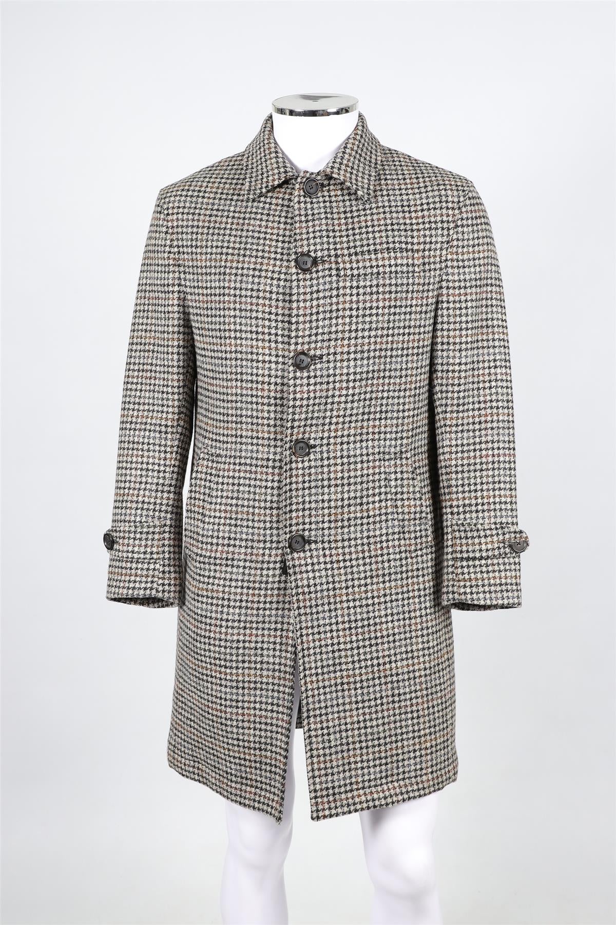 OLIVER SPENCER BEIGE MEN'S WOOL COAT UK 36
