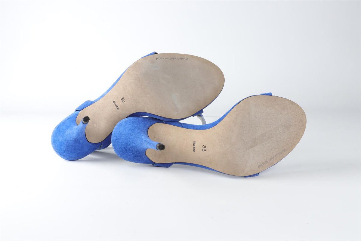 ALEXANDER WANG BLUE SUEDE SANDALS EU 36 UK 3 US 6