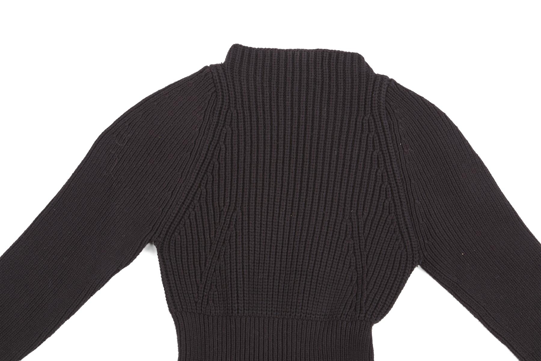 ALEXANDER WANG BLACK COTTON SWEATER UK 6