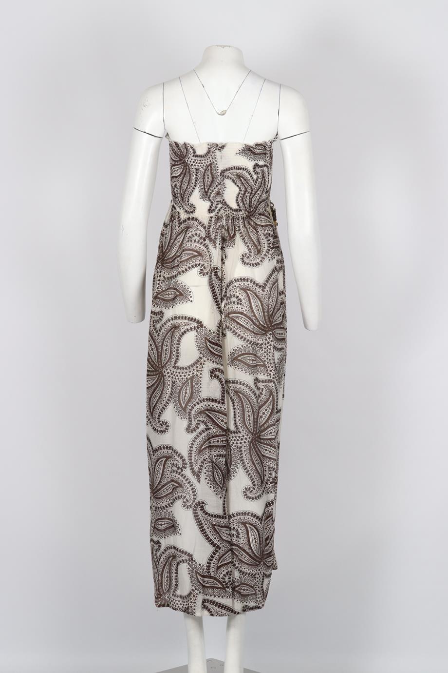 HEIDI KLEIN PRINTED COTTON AND SILK MAXI DRESS UK 8