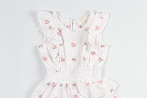 LOVESHACKFANCY WHITE KIDS GIRLS COTTON DRESS 5-6 YEARS