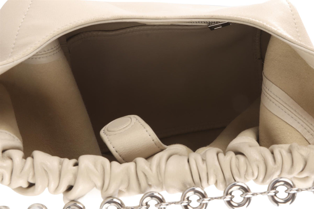 LOEWE ECRU SQUEEZE SMALL LEATHER SHOULDER BAG