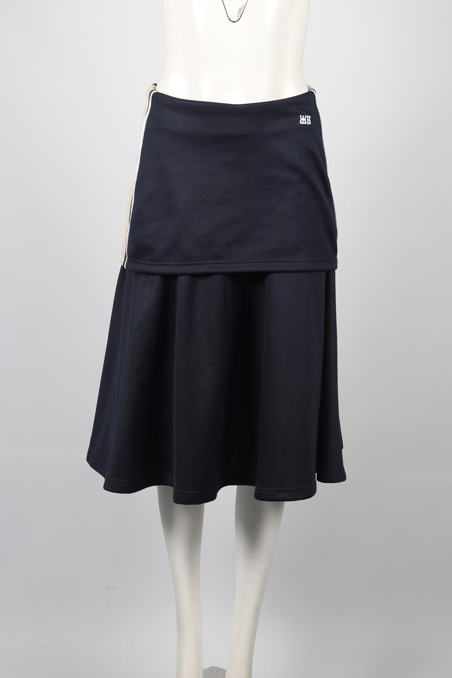 WALES BONNER JERSEY MIDI SKIRT XSMALL