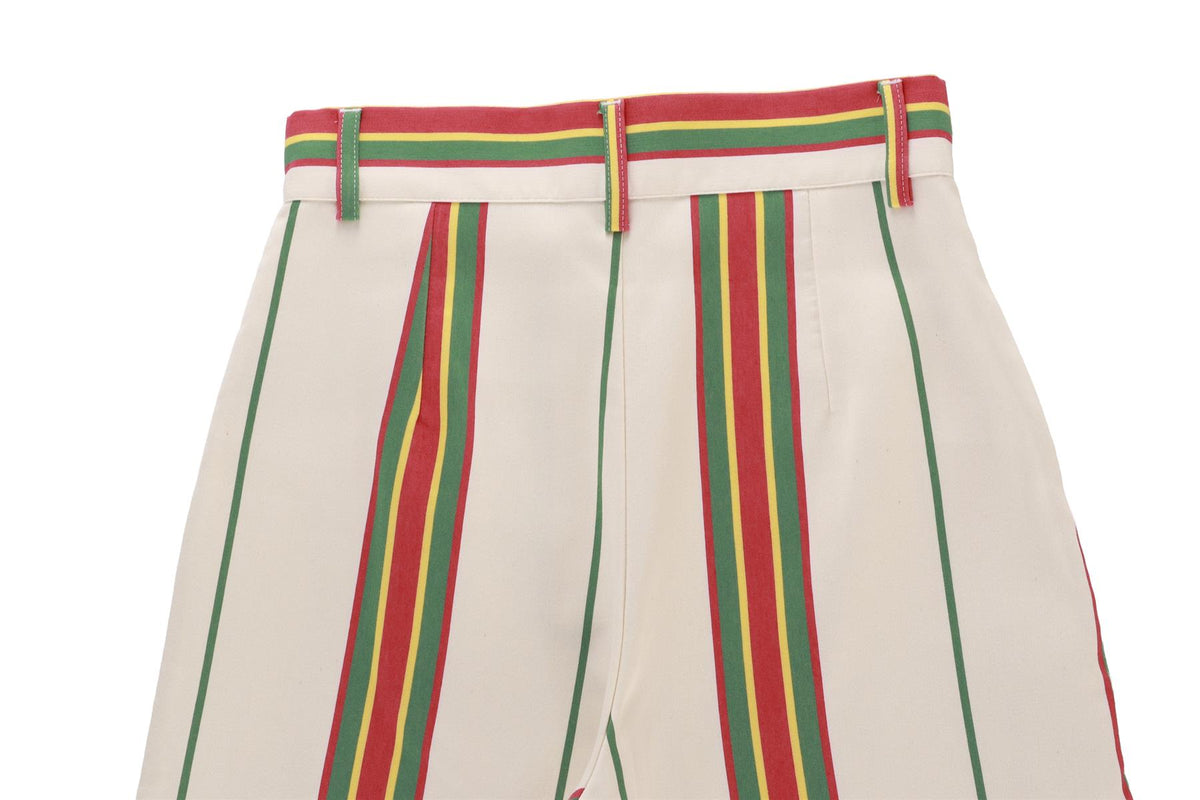 LA VESTE ECRU COTTON STRAIGHT LEG PANTS SMALL