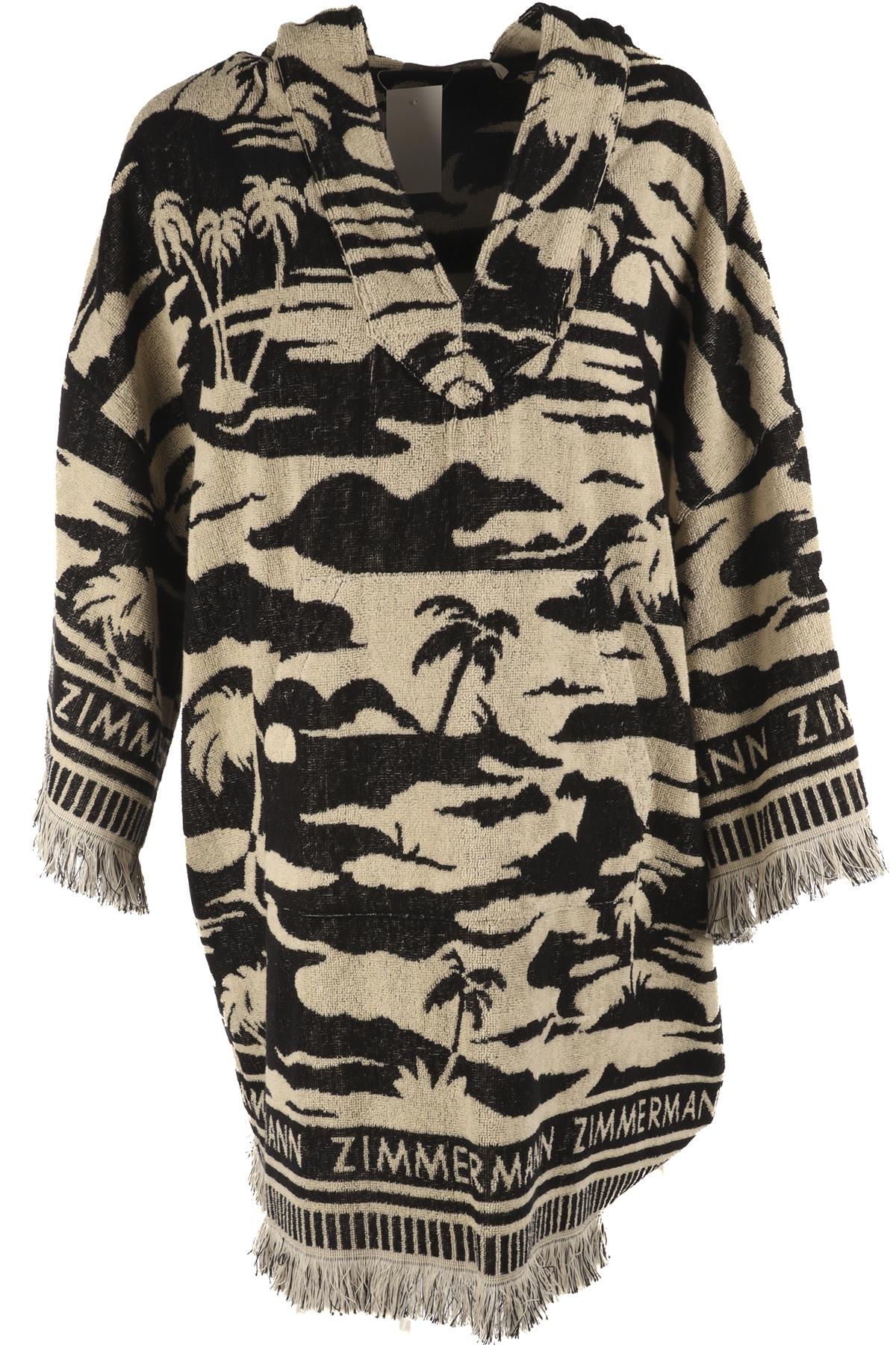 ZIMMERMANN BLACK COTTON MINI DRESS